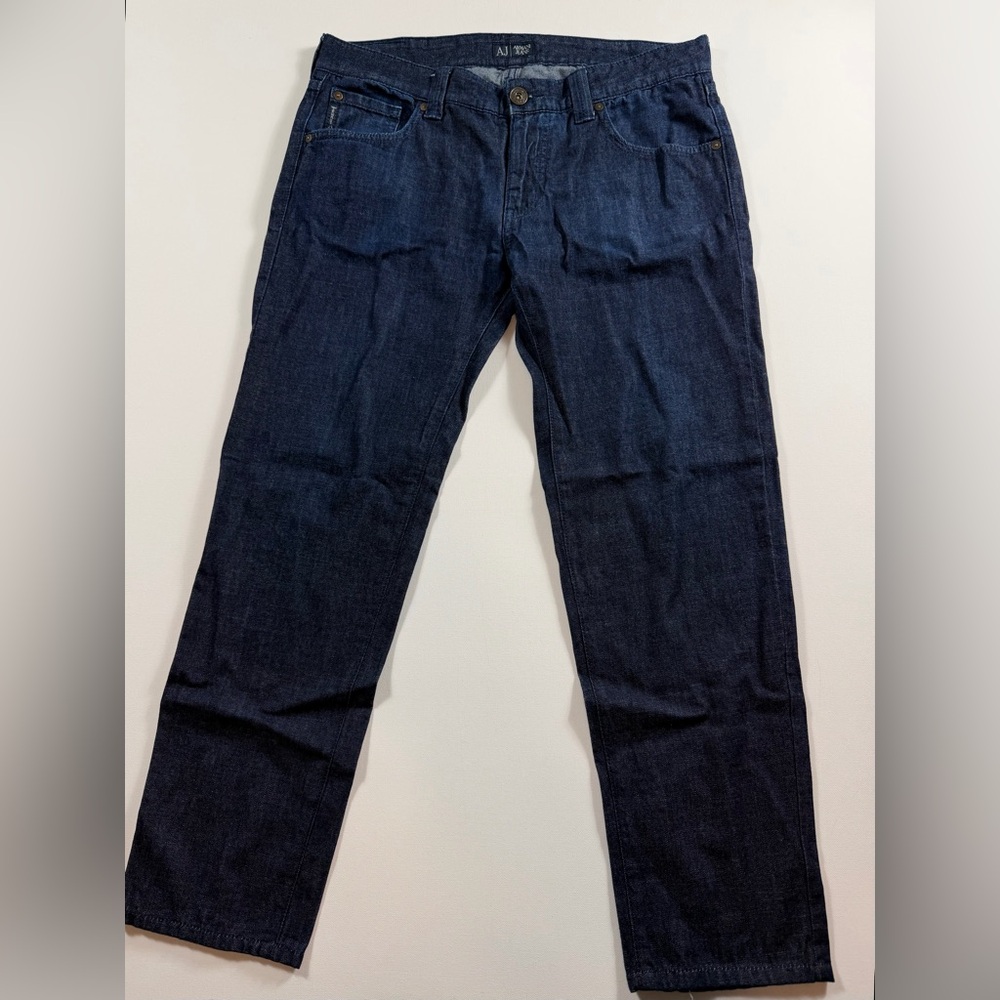 Armani Jeans Men’s Dark Wash Denim – Made in Italy – 34 Waist (Hemmed) Short - Picture 3 of 13